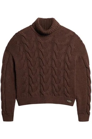 Superdry Jersey Pull polo en maille torsadée avec chaîne femme para mujer
