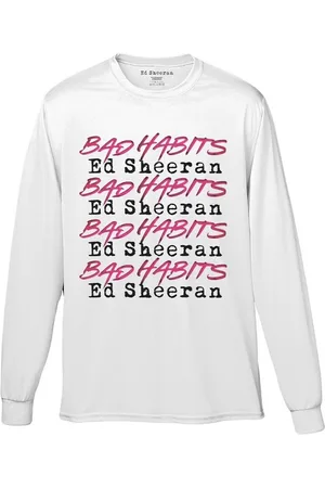 Ed Sheeran Camiseta manga larga Bad Habits para mujer