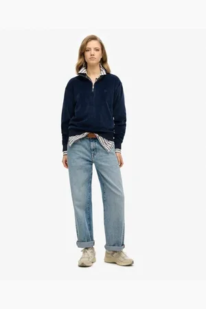 Superdry Jersey Sweatshirt en velours à col zippé femme para mujer