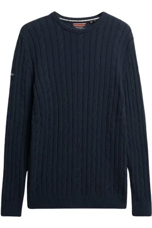 Superdry Jersey Pull en maille torsadée classique en coton para hombre