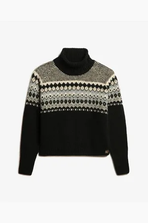 Superdry Jersey Pull jacquard à col roulé femme para mujer