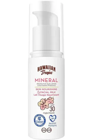 Hawaiian Tropic Protección solar Nourishing Mineral Face Milk SPF 30 para mujer