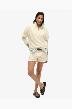 Superdry Jersey Sweatshirt en velours à col zippé femme para mujer