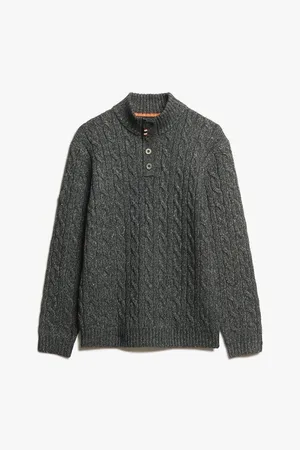 Superdry Jersey Pull col boutonné torsadé para hombre