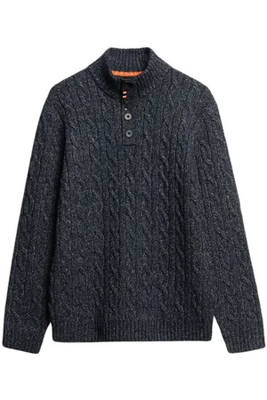 Superdry Jersey Pull col boutonné torsadé para hombre