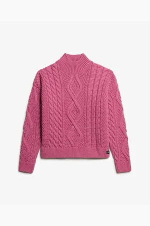 Superdry Jersey Pull polo en maille torsadée femme Aran para mujer