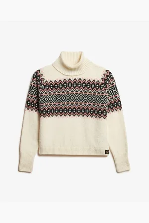 Superdry Jersey Pull jacquard à col roulé femme para mujer