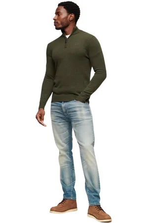 Superdry Jersey Pull 1/2 zip en maille brodé Essential para hombre
