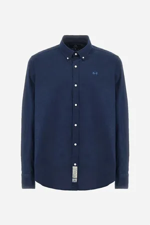 La Martina Camisa manga larga MAC006 TL141-07017 NAVY para hombre