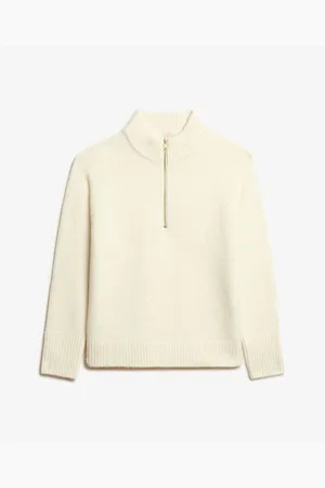 Superdry Jersey Pull col zippé brossé à col zippé femme para mujer