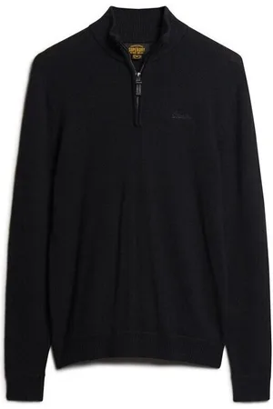Superdry Jersey Pull 1/2 zip en maille brodé Essential para hombre