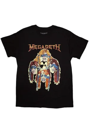 Megadeth Camiseta manga larga Nuclear Glow Heads para mujer