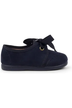 Pisamonas Pantuflas Zapatito Niños Tipo Blucher Con Lazo Y Picados para niño