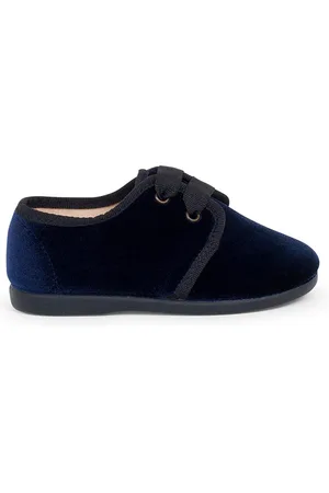 Pisamonas Pantuflas Zapato Terciopelo Cordon Faya para niño