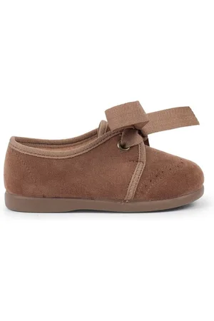Pisamonas Pantuflas Zapatito Niños Tipo Blucher Con Lazo Y Picados para niño