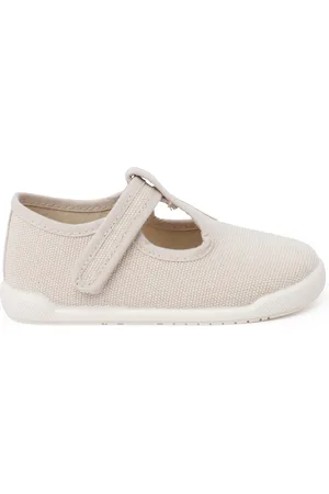 Pisamonas Pantuflas Pepitos Barefoot Lona Canvas Tira Adherente para niño