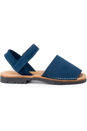 Pisamonas Sandalias Menorquinas Niños Avarcas Nobuck Cinta Adhesiva para niño