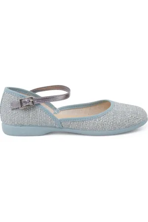 Pisamonas Bailarinas Mercedita Escotada Tipo Lino Pulsera Metalizada para niña