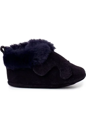 Pisamonas Pantuflas Badana Serraje Cuello Pelo Doble Tira Adherente para niño