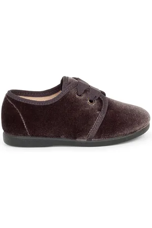 Pisamonas Pantuflas Zapato Terciopelo Cordon Faya para niño