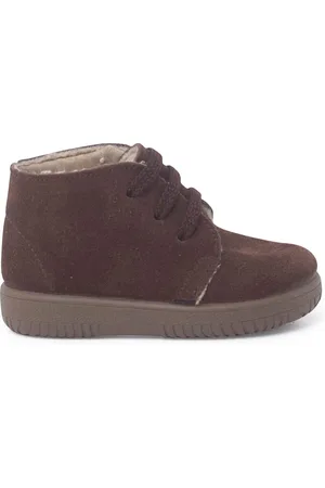 Pisamonas Botines Botas Serraje Niños Cordones Y Costuras De Colores para niño