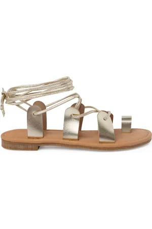 Pisamonas Sandalias Sandalias Romanas Piel Tiras para niña