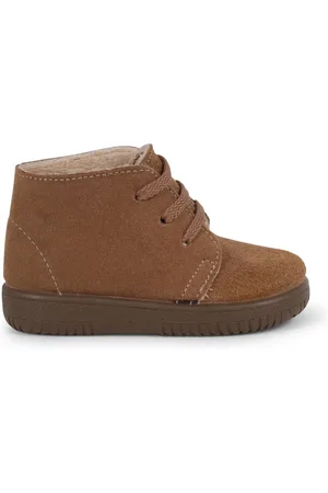 Pisamonas Botines Botas Serraje Niños Cordones Y Costuras De Colores para niño