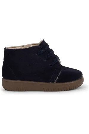 Pisamonas Botines Botas Serraje Niños Cordones Y Costuras De Colores para niño