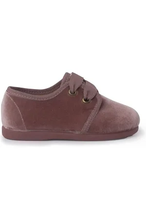 Pisamonas Pantuflas Zapato Terciopelo Cordon Faya para niño