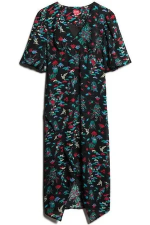 Superdry Vestidos Robe mi-longue transparente femme para mujer