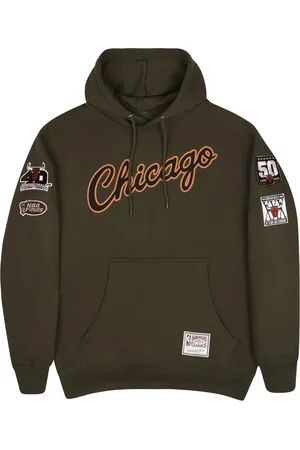Mitchell & Ness Jersey Sweatshirt à capuche Chicago Bulls NBA Script Flight para hombre