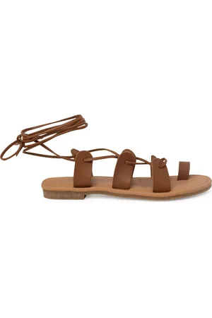 Pisamonas Sandalias Sandalias Romanas Piel Tiras para niña