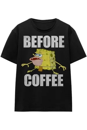 Spongebob Tops y Camisetas Before Coffee Meme para mujer