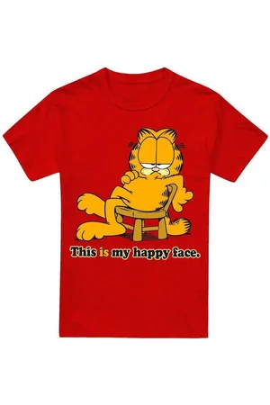Garfield Tops y Camisetas Happy Face para mujer