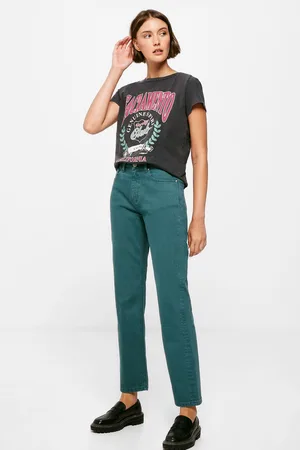 Springfield Jeans Slim Cropped Lavado Sostenible Pantalones
