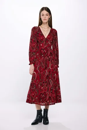 Springfield Vestido midi estampado paisley