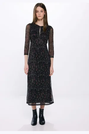 Springfield Vestido midi estampado lurex