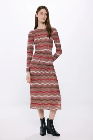 Springfield Vestido midi cenefas zigzag