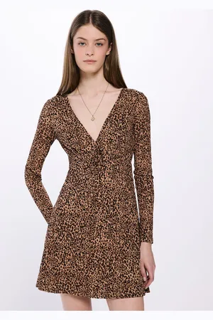 Springfield Vestido corto leopardo
