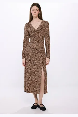 Springfield Vestido midi leopardo