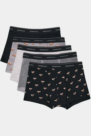 Springfield Pack 5 boxers estampados grises