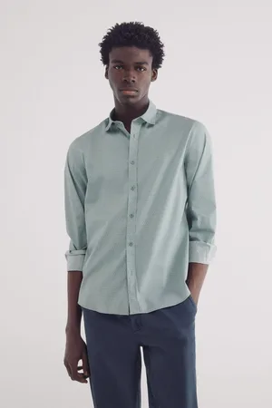Springfield Camisa popelín micro print easy care