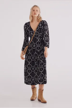 Springfield Vestido midi estampado geométrico