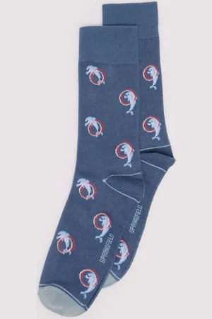 Springfield Calcetín jacquard delfines