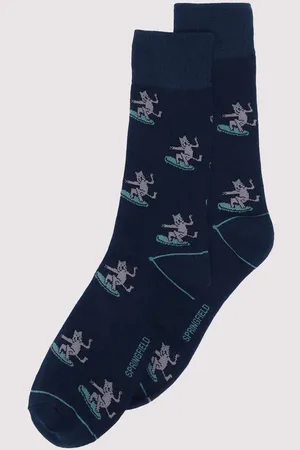 Springfield Calcetín largo jacquard perros