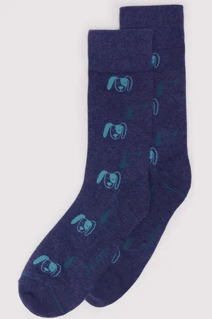 Springfield Calcetín jacquard caras perros