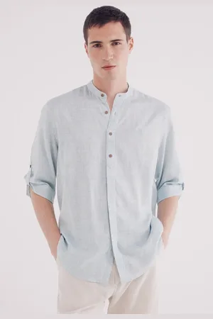 Springfield Camisa mao 3/4 lino viscosa