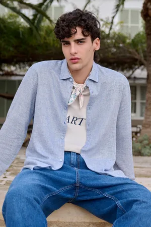 Springfield Camisa polera lino viscosa fil a fil