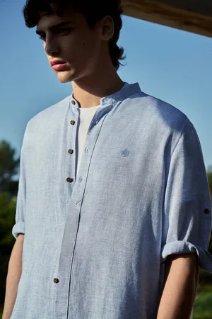 Springfield Camisa mao 3/4 lino viscosa
