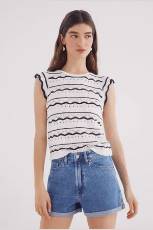 Springfield Top punto pointelle cenefas